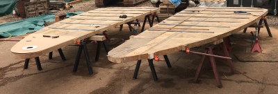 leeboards being built up